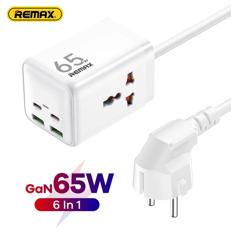 Remax 65W GaN USB  ũž  C Ÿ PD QC 4.0 PPS   , Ʈ ƺ , е º, 6 in 1